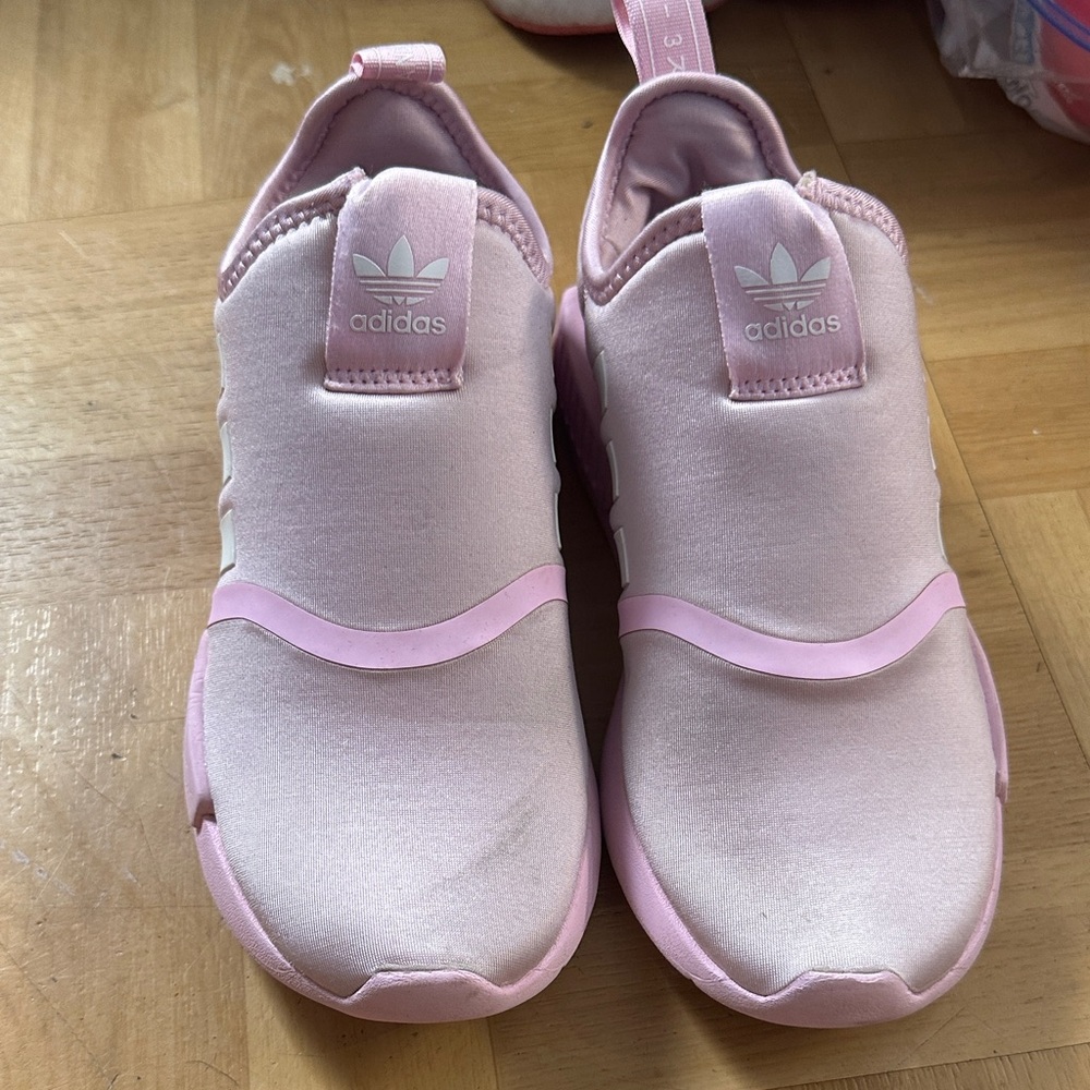 Adidas Kids Light Pink Slip-On Sneakers